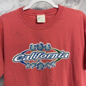 Vintage California T Shirt Adult XL 23.5x24 Pink Y2K 90s Surf Surfing Skate